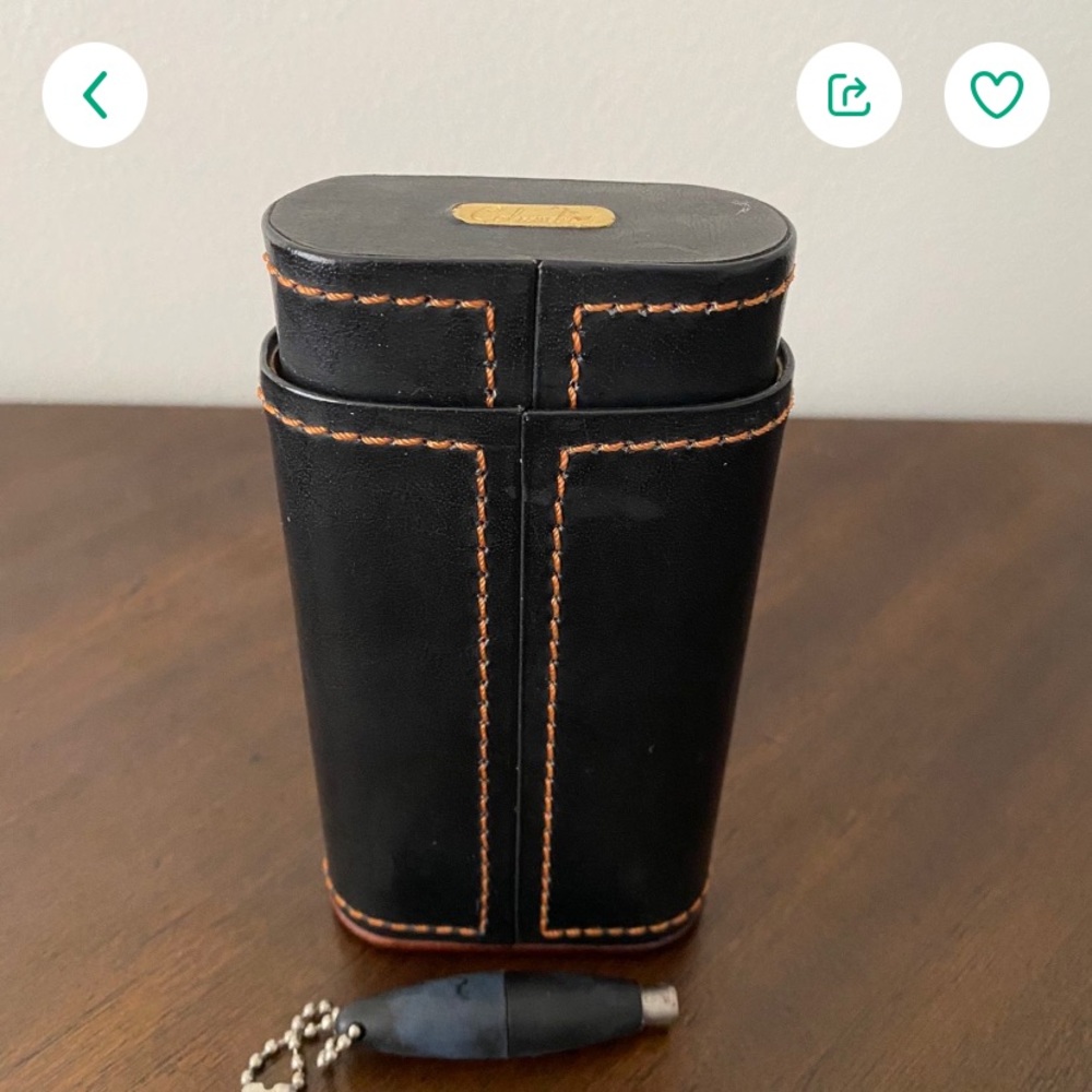 Columbus leather cigar holder with cigar punch